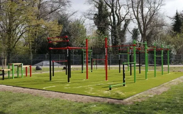 Het calisthenics-gedeelte in het Goffertpark in Nijmegen