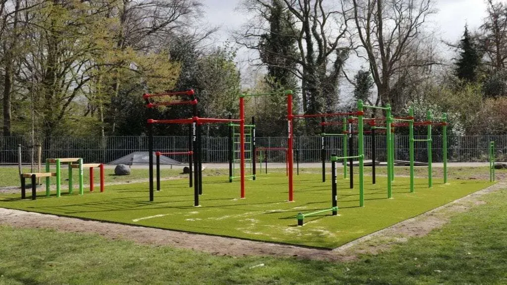Het calisthenics-gedeelte in het Goffertpark in Nijmegen