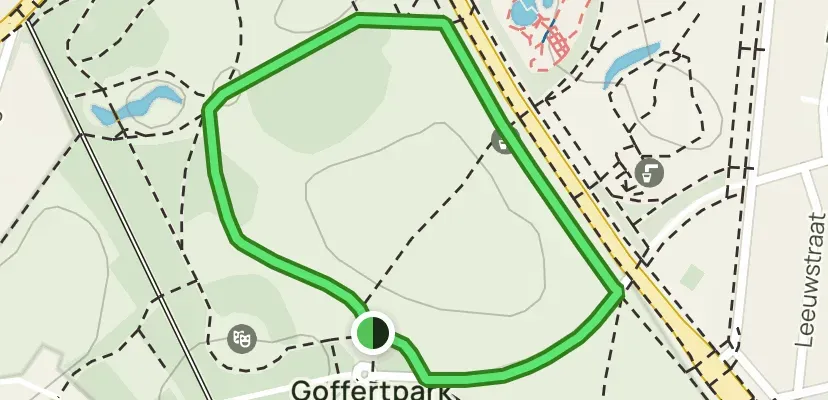De skeelerbaan rond het Goffertpark in Nijmegen